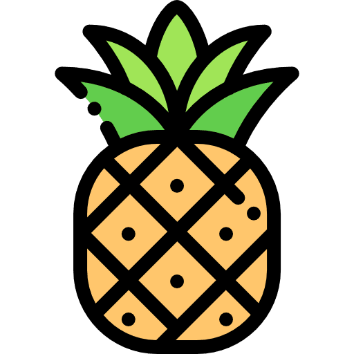 Pineapple foods fruit pineapples icon