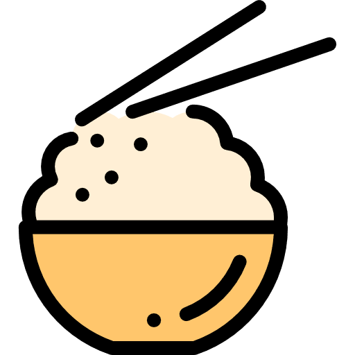 Rice bowls food and restaurant food icon