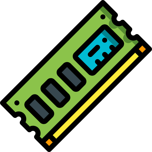 Ram memory ram memory electronic processor icon
