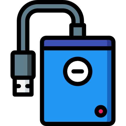 Hard drive storage drive electronics technology icon