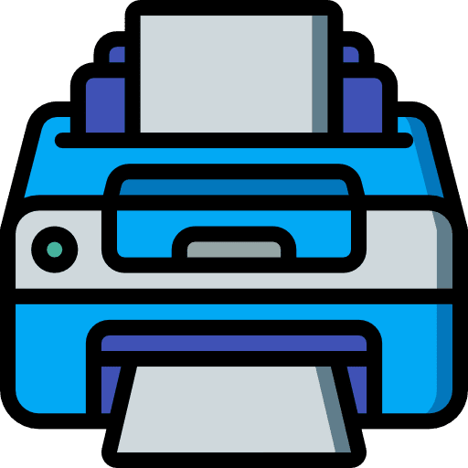 Printer ink electronics paper icon