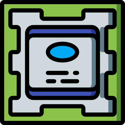 Cpu processor electronics technology icon