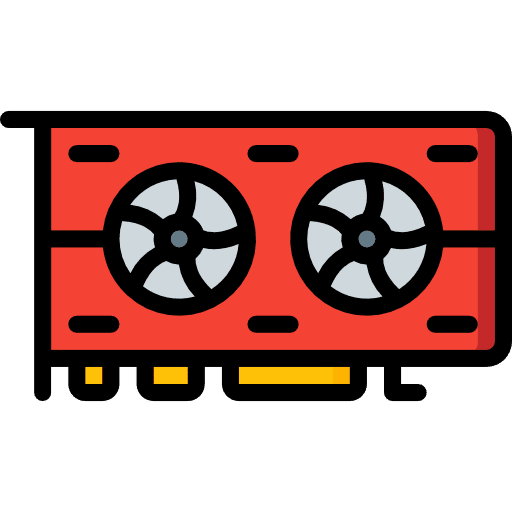 Graphic card multimedia gaming technology icon