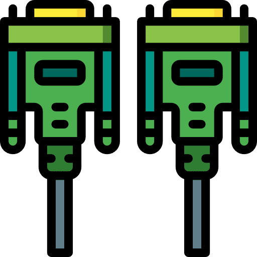 Dvi multimedia electronic technology icon