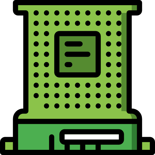 Motherboard technology cpu processor icon