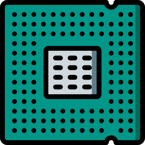Processor electronics electronic cpu icon