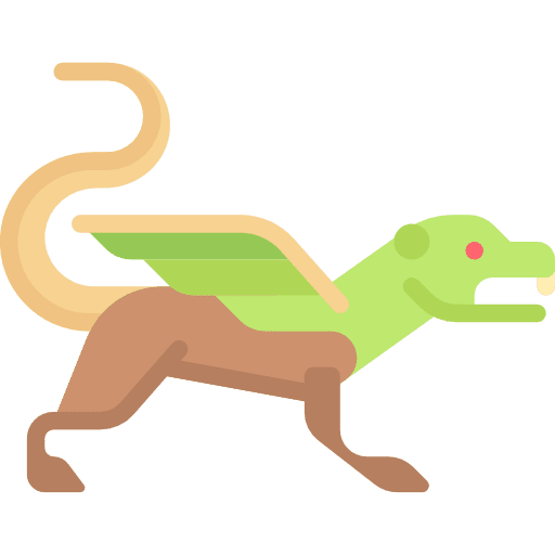 Dragon fairy tale animals monster icon