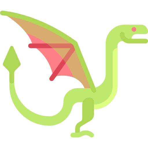 Dragon fairy tale fantasy character icon