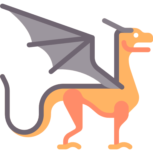 Dragon legend animals fantasy icon