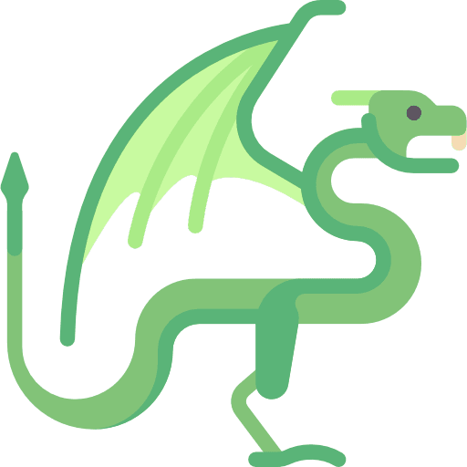Dragon fantasy character fairy tale icon