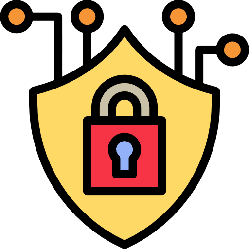 Security antivirus wall protection icon