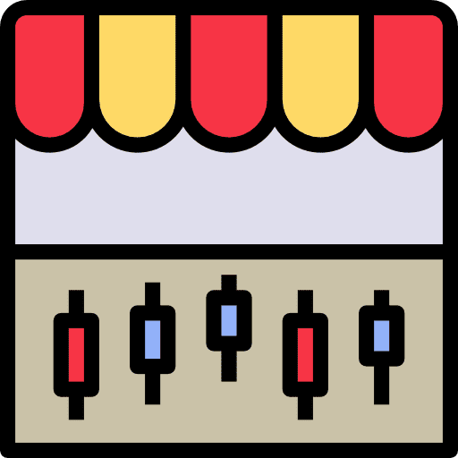 Stock shop storefront exchange icon