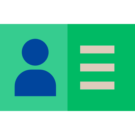 Id card reporter professions and jobs business and finance icon