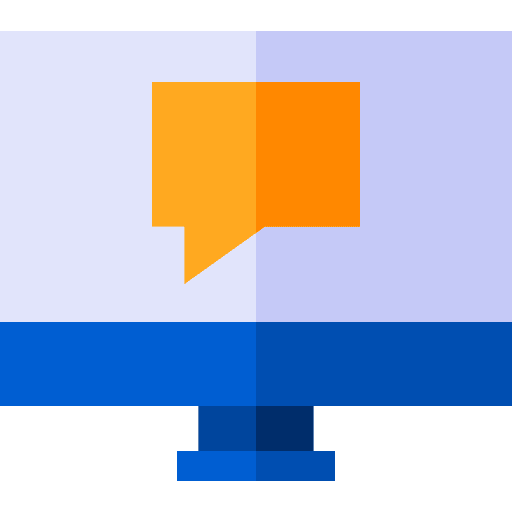 Computer bubble chat electronic technology icon