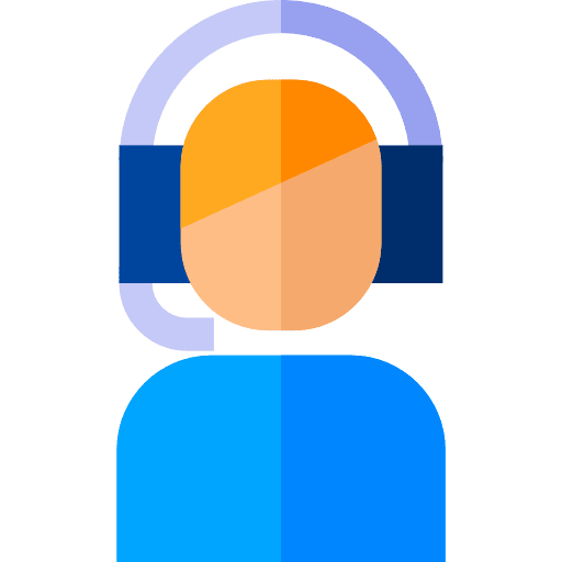 Customer service telemarketer call professions and jobs icon