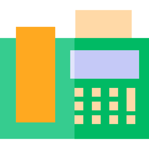 Fax office material technology phone call icon