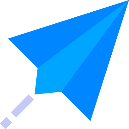 Message fly origami airplane origami icon
