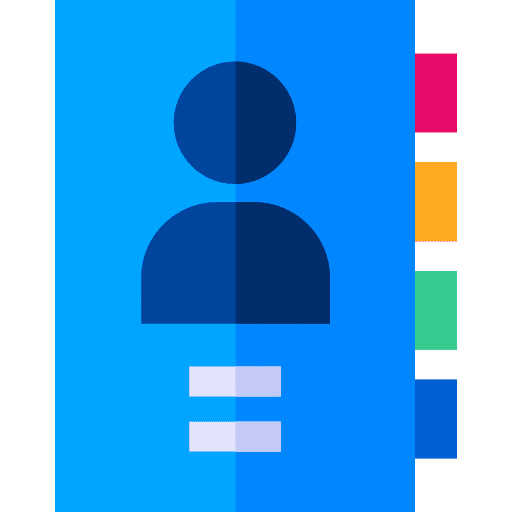 Phone book emails miscellaneous files and folders icon