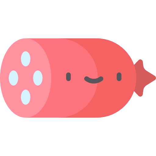 Salami food meat sausages icon