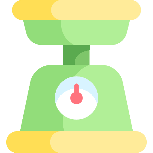 Balance kitchen pack food and restaurant weight icon