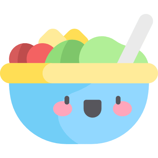Salad diet bowl healthy food icon