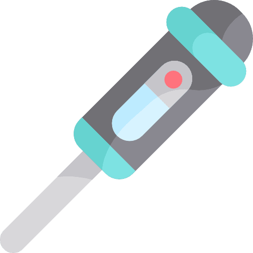 Thermometer medical fahrenheit celsius icon