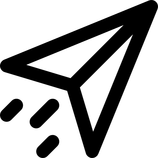 Direct plane origami send icon