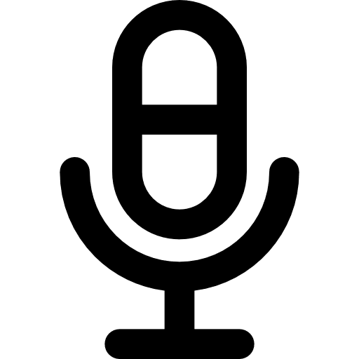 Microphone voice recording radio sound icon