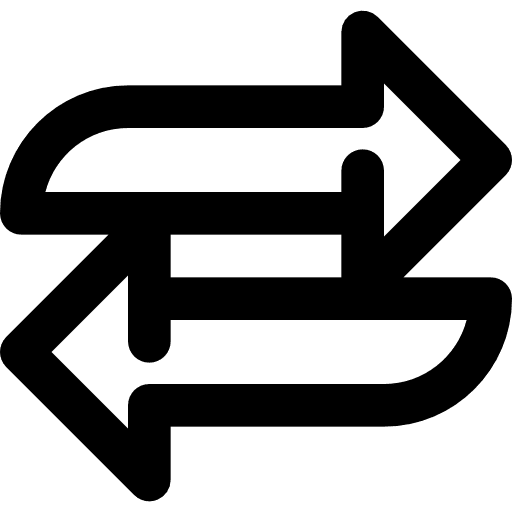 Transfer data exchanging arrows exchange icon
