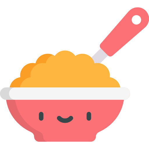 Baby food pot food spoon icon