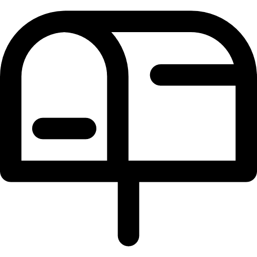 Mailbox shipping and delivery communications postbox icon