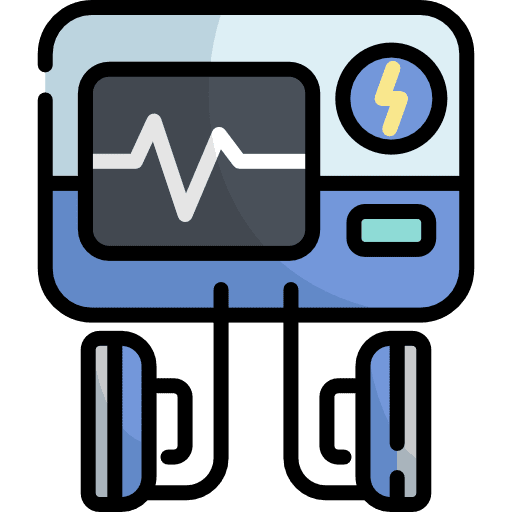 Defibrillator hospital healthcare and medical emergency icon