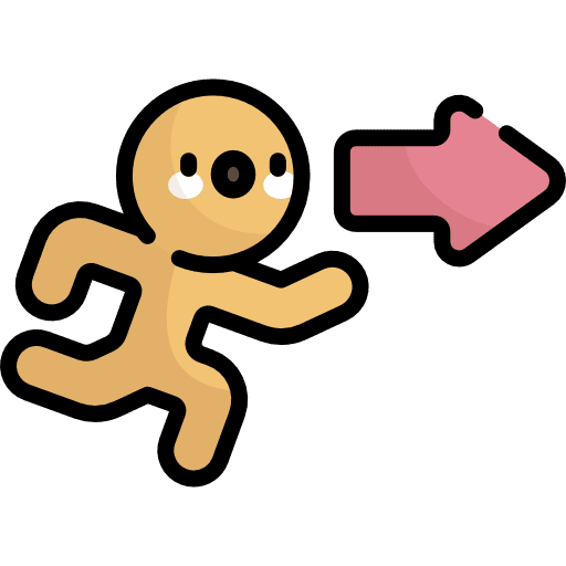 Exit people signs arrow icon