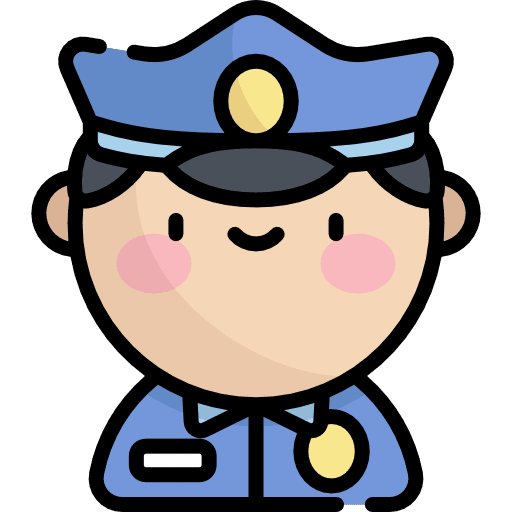 Policeman police guard security icon