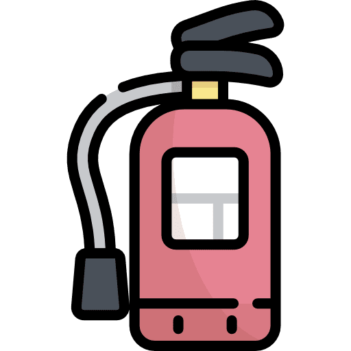 Fire extinguisher firefighting emergency security icon