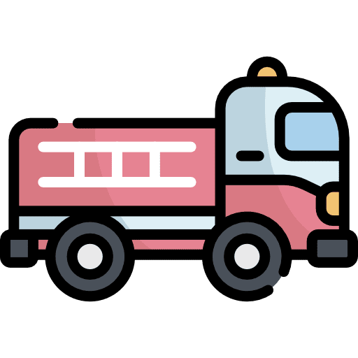 Fire truck security emergency healthcare and medical icon