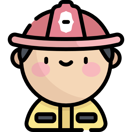 Firefighter professions and jobs avatar user icon