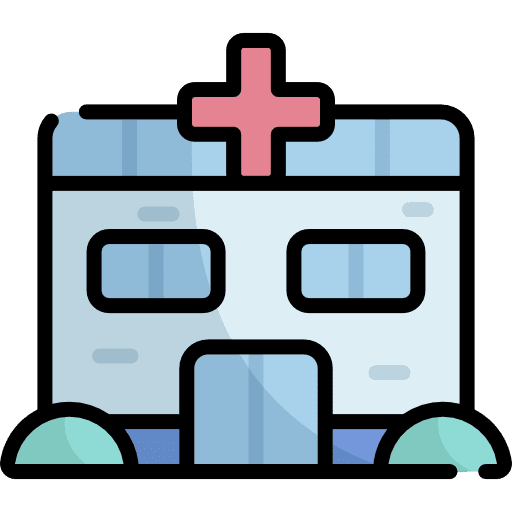Hospital health clinic building hospital building icon