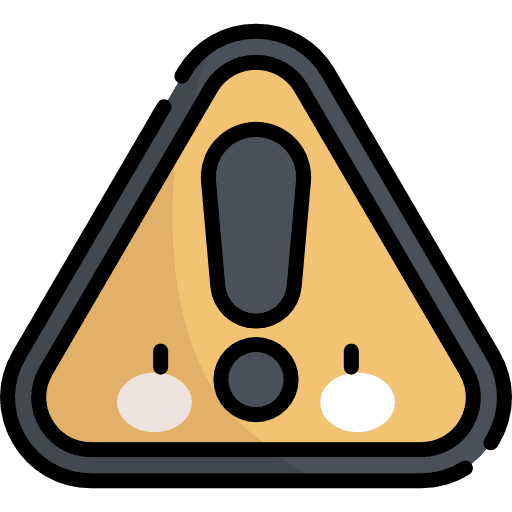 Warning danger triangle alert icon