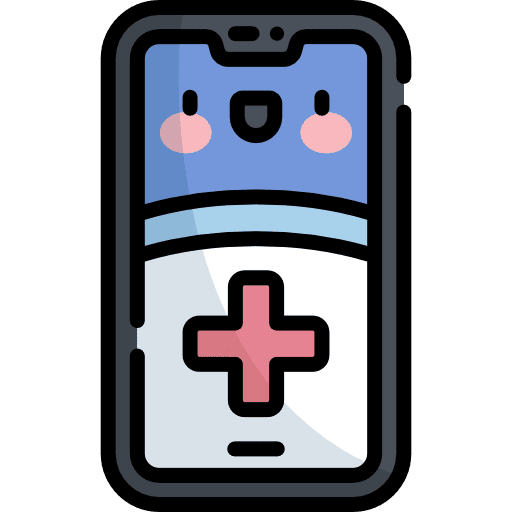 Smartphone healthcare and medical phone call mobile phone icon