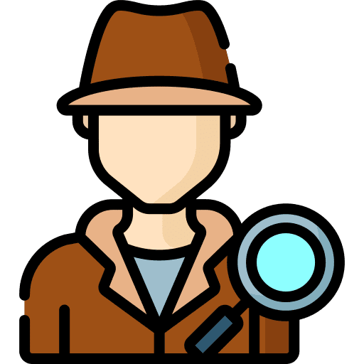 Detective professions and jobs job occupation icon