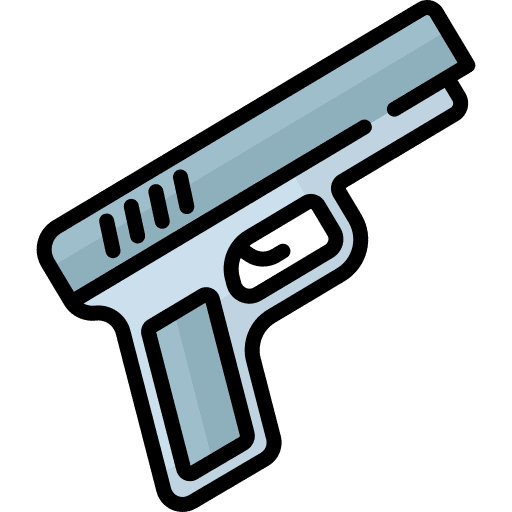 Gun tools and utensils arm crime icon