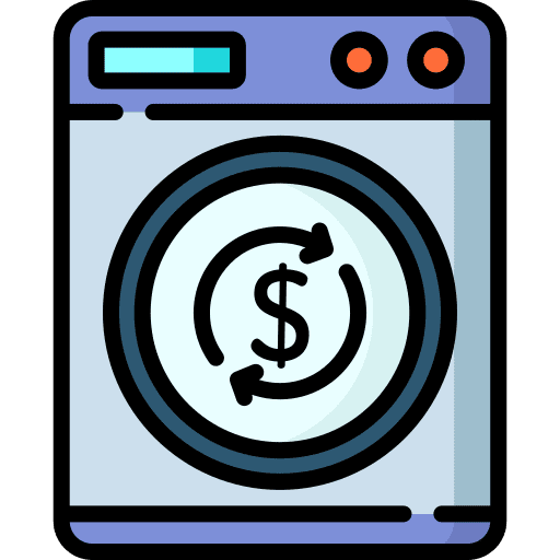 Money laundering security cash business and finance icon