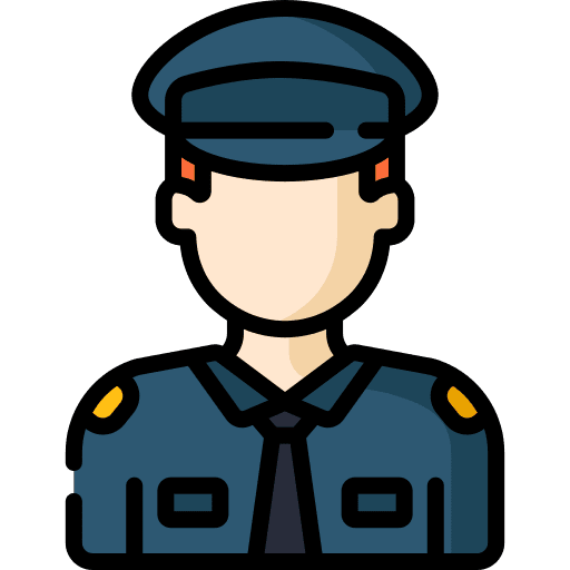 Policeman man whistle guard icon