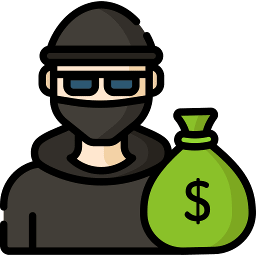 Robber profession thief people icon