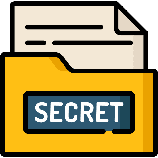 Secret police folder documents security icon
