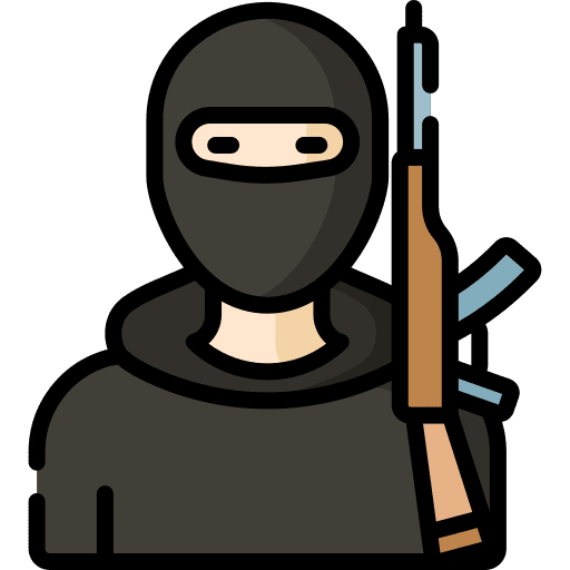Terrorist user man professions and jobs icon