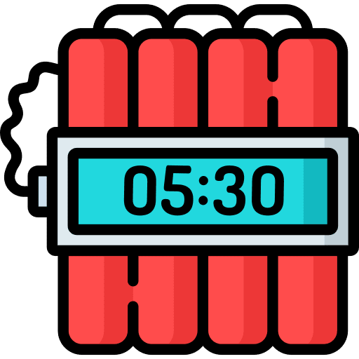 Bomb celebration security firecracker icon