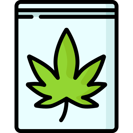 Cannabis investigation drug bag icon