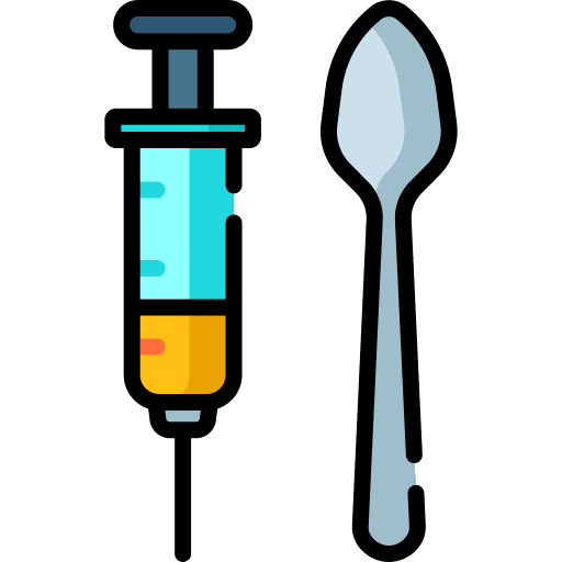 Drugs doctor tools and utensils spoon icon